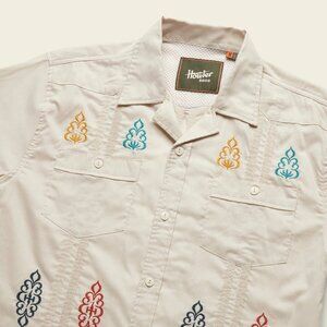 Howler Bros Guayabera Shirt - Motif-A-Rama : Riverbed Oxford (XL)